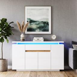 Urban Meuble Modern LED Sideboard with Drawer and Doors