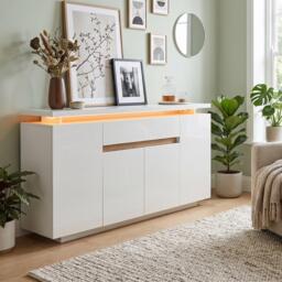Urban Meuble Modern LED Sideboard with Drawer and Doors - thumbnail 2