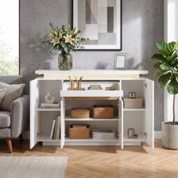 Urban Meuble Modern LED Sideboard with Drawer and Doors - thumbnail 4