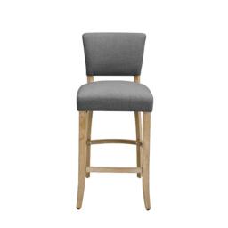 Kabinet UK Set of 2 Linen Bar Stool Bar Height - thumbnail 2
