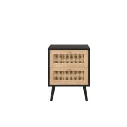 Birlea Croxley 2 Drawer Rattan Bedside - thumbnail 5