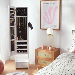 VonHaus BTFY White LED Jewellery Armoire with Mirror - thumbnail 2