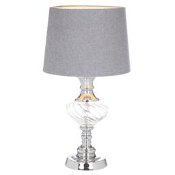 K Living Witney Chrome and Glass Table Lamp Charcoal - thumbnail 3