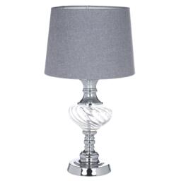 K Living Witney Chrome and Glass Table Lamp Charcoal - thumbnail 1