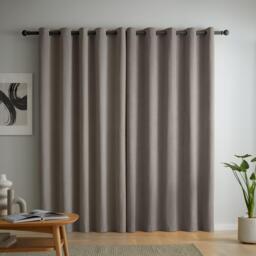 Catherine Lansfield Wilson Velvet Blackout Thermal Eyelet Curtains - thumbnail 3