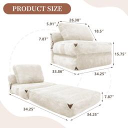Urban Meuble SOFA BED Convertible Lounge - thumbnail 6