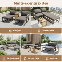 Urban Meuble Modular Garden Patio Furniture Lounge Set - thumbnail 7