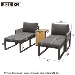 Urban Meuble Modular Garden Patio Furniture Lounge Set - thumbnail 6