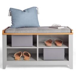 VonHaus VonHaus Shoe Storage Bench With Padded Seat - thumbnail 8