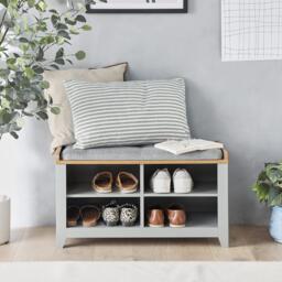 VonHaus VonHaus Shoe Storage Bench With Padded Seat - thumbnail 4