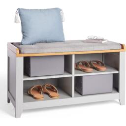 VonHaus VonHaus Shoe Storage Bench With Padded Seat