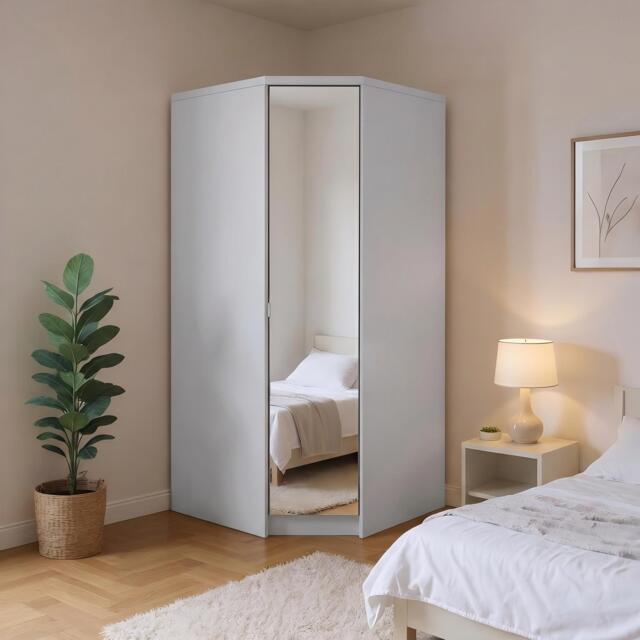 Jack Wills Corner Wardrobe with Mirror - image 1