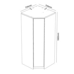 Jack Wills Corner Wardrobe with Mirror - thumbnail 8