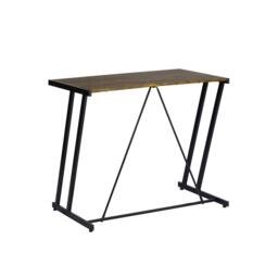 FurnitureR Computer Desk Black Metal Frame Writing Table - thumbnail 4