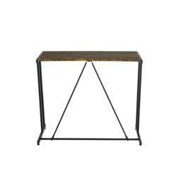 FurnitureR Computer Desk Black Metal Frame Writing Table - thumbnail 3
