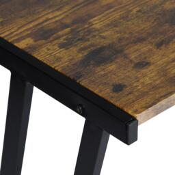FurnitureR Computer Desk Black Metal Frame Writing Table - thumbnail 8