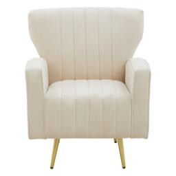 Fifty Five South Hayley Natural Velvet Armchair - thumbnail 5