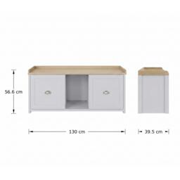 Jack Wills Lancaster Shoe Storage Bench - thumbnail 6