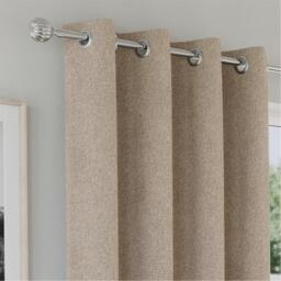 Enhanced Living Austin 100% Blackout Linen Look Eyelet Curtains - thumbnail 3