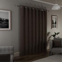 Enhanced Living Austin 100% Blackout Linen Look Eyelet Curtains - thumbnail 2