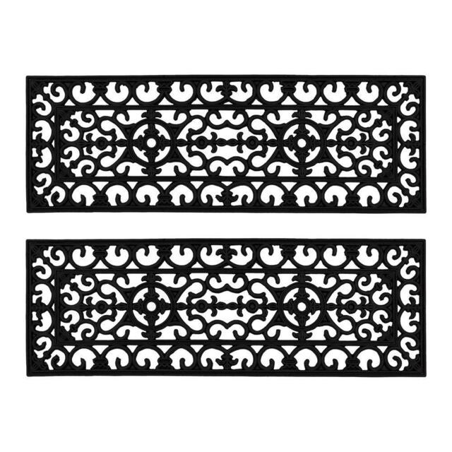 JVL Lexi Rubber Step Mat - Two Pack