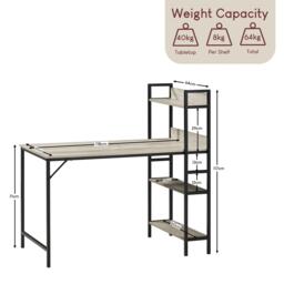 Lassic Vida Designs Brooklyn Computer Desk With 3 Shelves - thumbnail 2