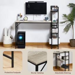 Lassic Vida Designs Brooklyn Computer Desk With 3 Shelves - thumbnail 7