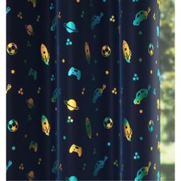 Enhanced Living Infinity Room Darkening Childrens Eyelet Curtains - thumbnail 3
