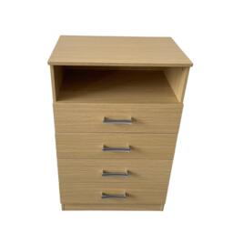 FurnitureR 4-Drawer Chest with Open Shelf - thumbnail 3