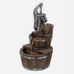 Streetwize Solar Water Feature - Traditional Pump and Buckets Fountain - thumbnail 3