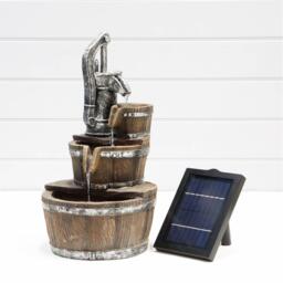 Streetwize Solar Water Feature - Traditional Pump and Buckets Fountain - thumbnail 5