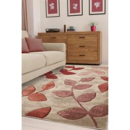 Homemaker Newport Leaf Rug Terracotta