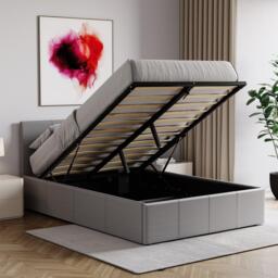 Lassic Lisbon S Double Ottoman F Leather Bed & Mattress - thumbnail 3