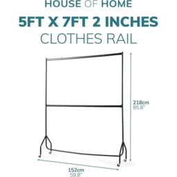 House of Home Two Tier Heavy Duty Clothes Rail - thumbnail 2