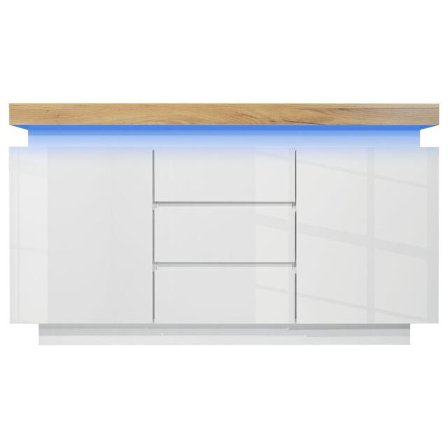 Urban Meuble Modern Led High-Gloss Sideboard Chest of Drawers - image 1