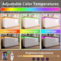 Urban Meuble Modern Led High-Gloss Sideboard Chest of Drawers - thumbnail 7