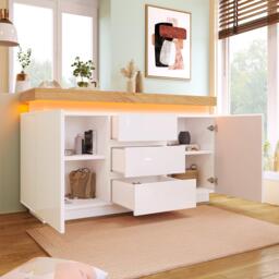 Urban Meuble Modern Led High-Gloss Sideboard Chest of Drawers - thumbnail 3