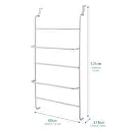 House of Home 5 Tier Over Door Clothes Airer Towel Rail Rack - thumbnail 2