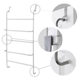 House of Home 5 Tier Over Door Clothes Airer Towel Rail Rack - thumbnail 3