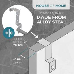 House of Home 5 Tier Over Door Clothes Airer Towel Rail Rack - thumbnail 6