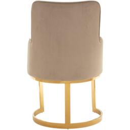 Interiors by Premier Eliza Beige Velvet Dining Chair - thumbnail 3
