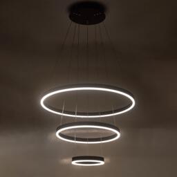 Kabinet UK Modern 3-Ring Aluminum Round Hanging LED Pendant - thumbnail 1