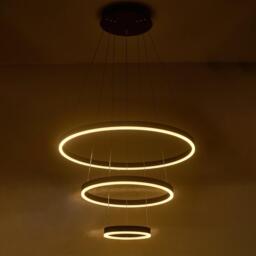 Kabinet UK Modern 3-Ring Aluminum Round Hanging LED Pendant - thumbnail 4