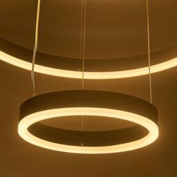 Kabinet UK Modern 3-Ring Aluminum Round Hanging LED Pendant - thumbnail 5