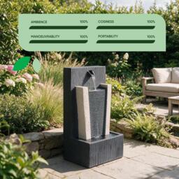 Streetwize Solar Water Feature - Stone Column Water Fountain - thumbnail 7