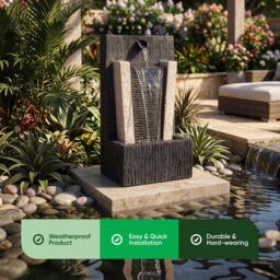 Streetwize Solar Water Feature - Stone Column Water Fountain - thumbnail 4