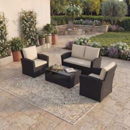 Lassic Garden Vida Mylor 4 Seater Rattan Set - thumbnail 1