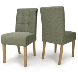 Shankar Set of 2 Moseley Weave Green Dining Chairs - thumbnail 7