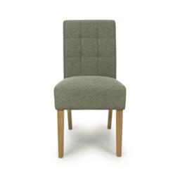 Shankar Set of 2 Moseley Weave Green Dining Chairs - thumbnail 3