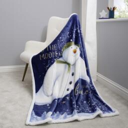 The Snowman The Snowman Flurry Sherpa Back Fleece Blanket - thumbnail 8